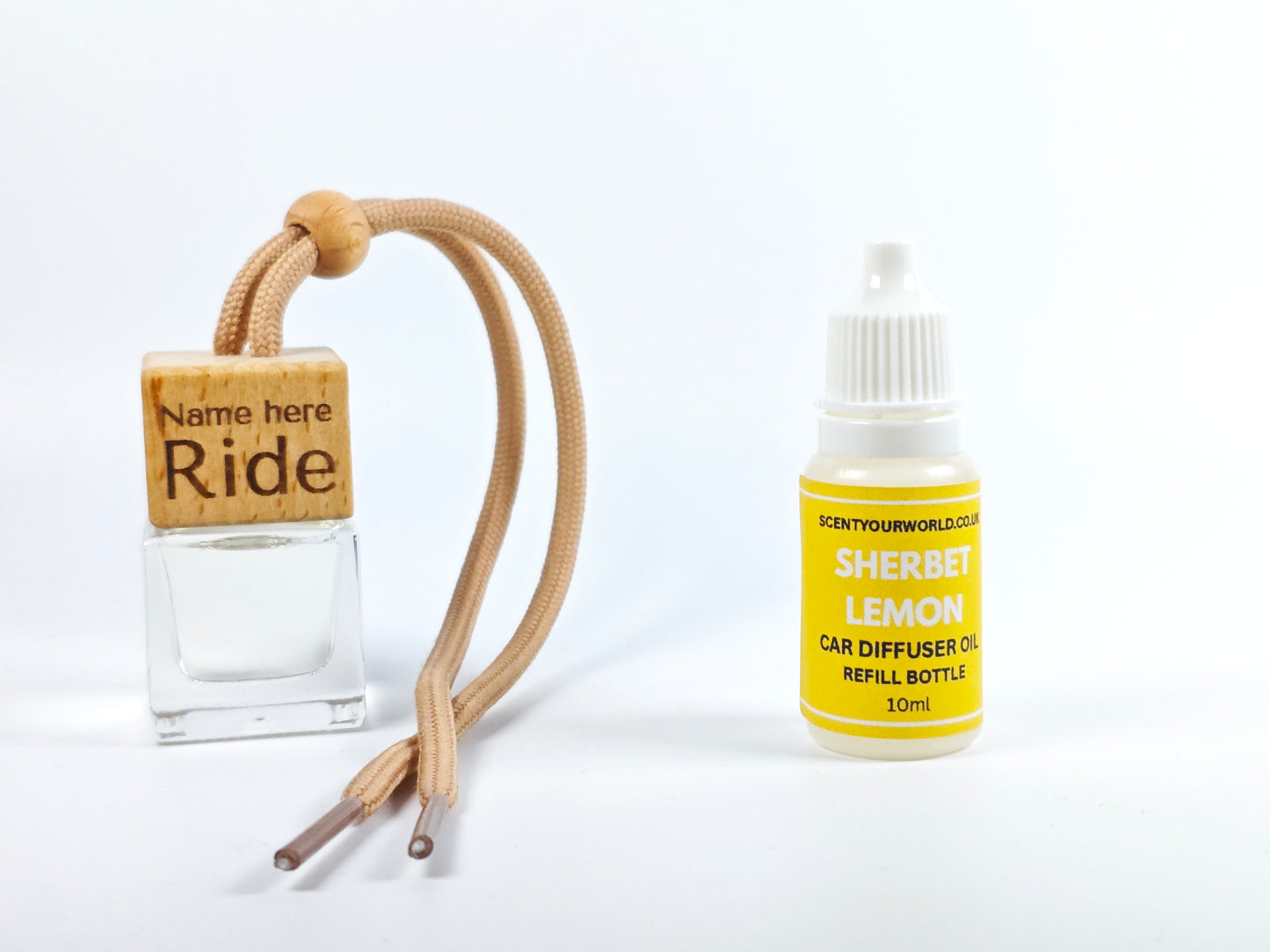 Personalised refillable car diffuser - Sherbet lemon