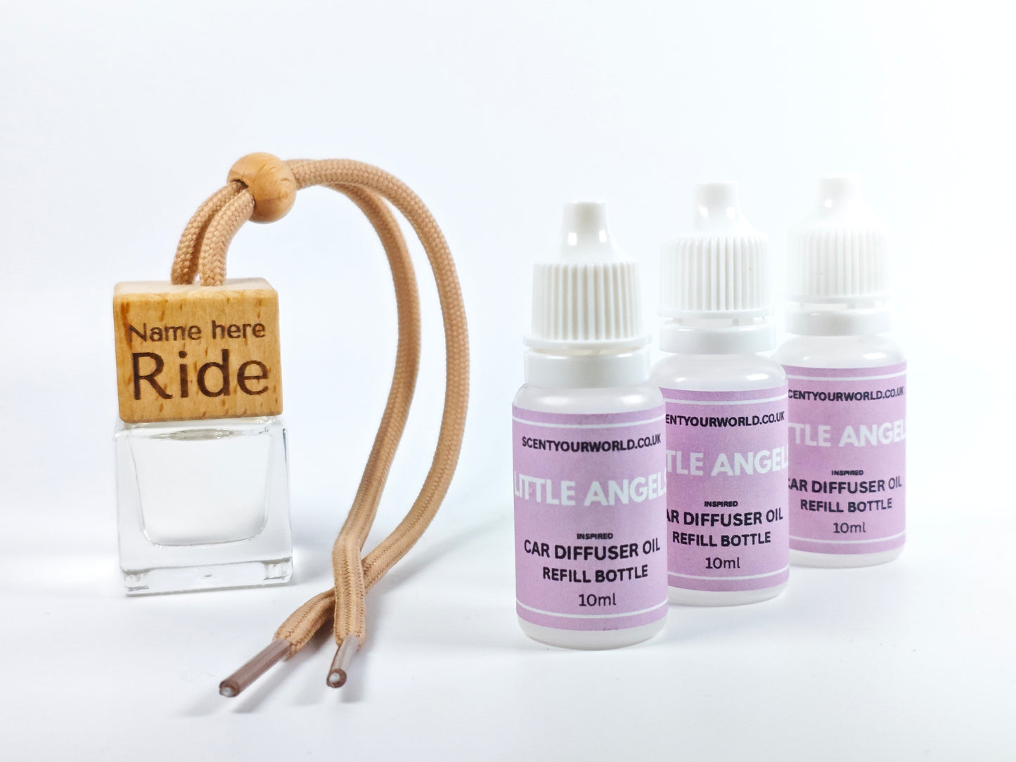 Personalised refillable car diffuser - Little angel - Inspired scent