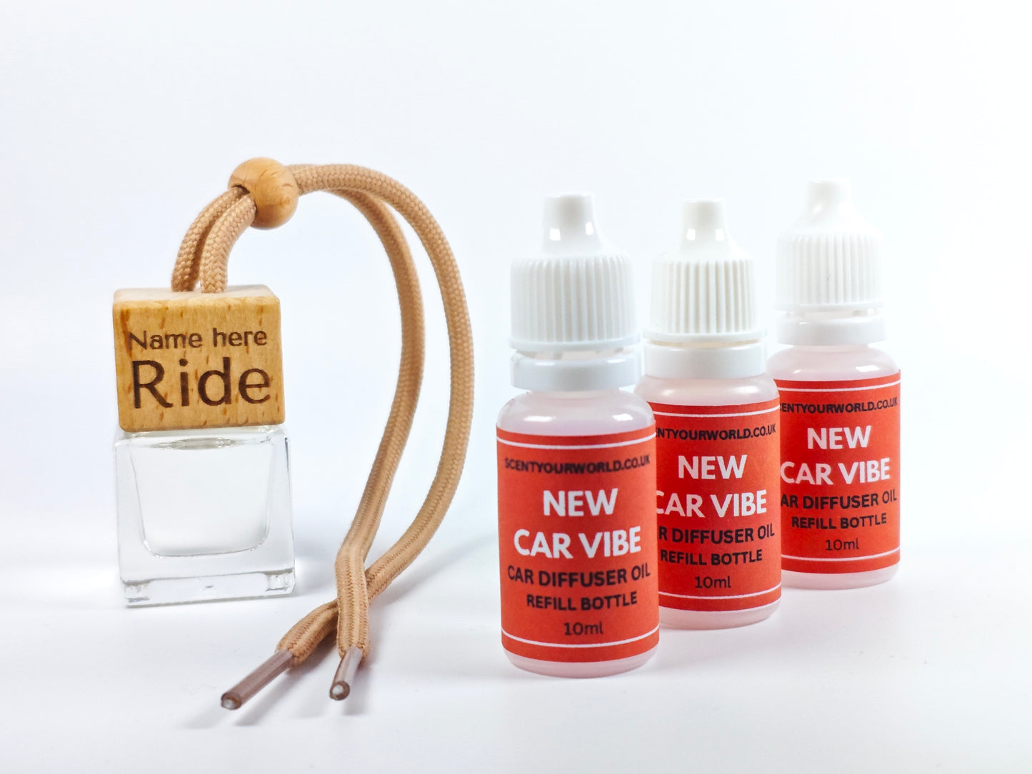 Personalised refillable car diffuser - New car vibe
