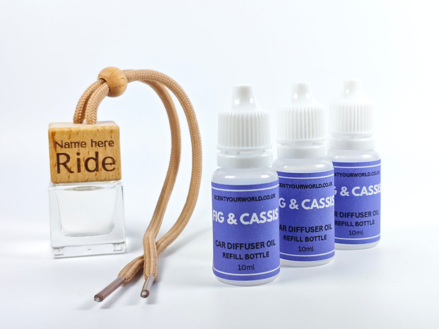 Personalised refillable car diffuser - Fig & cassis
