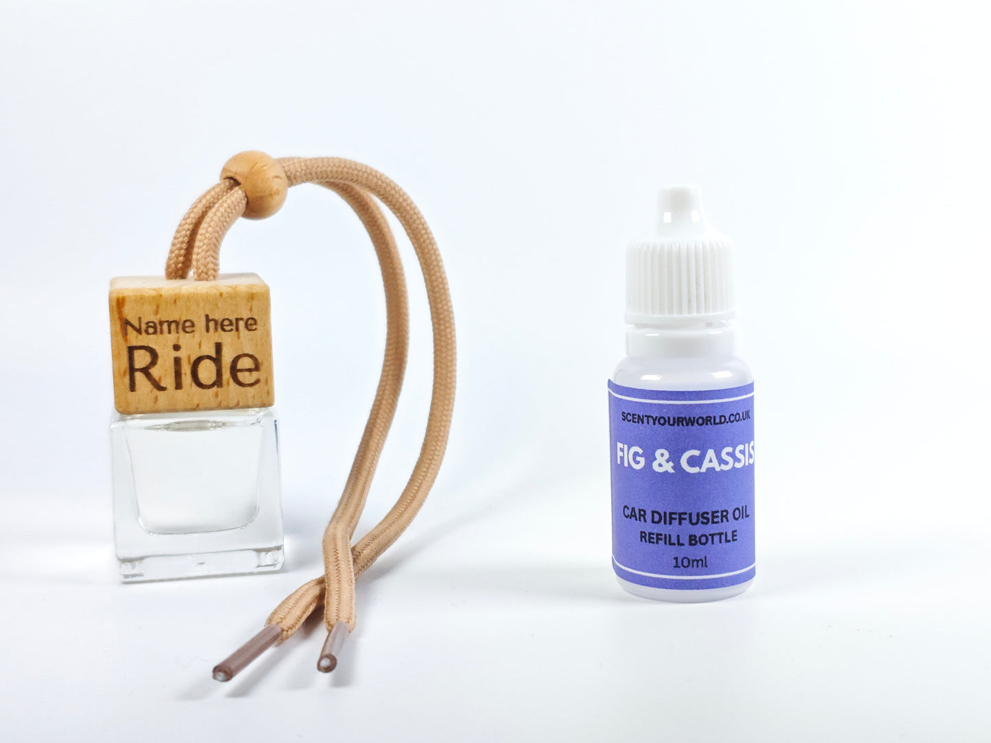 Personalised refillable car diffuser - Fig & cassis
