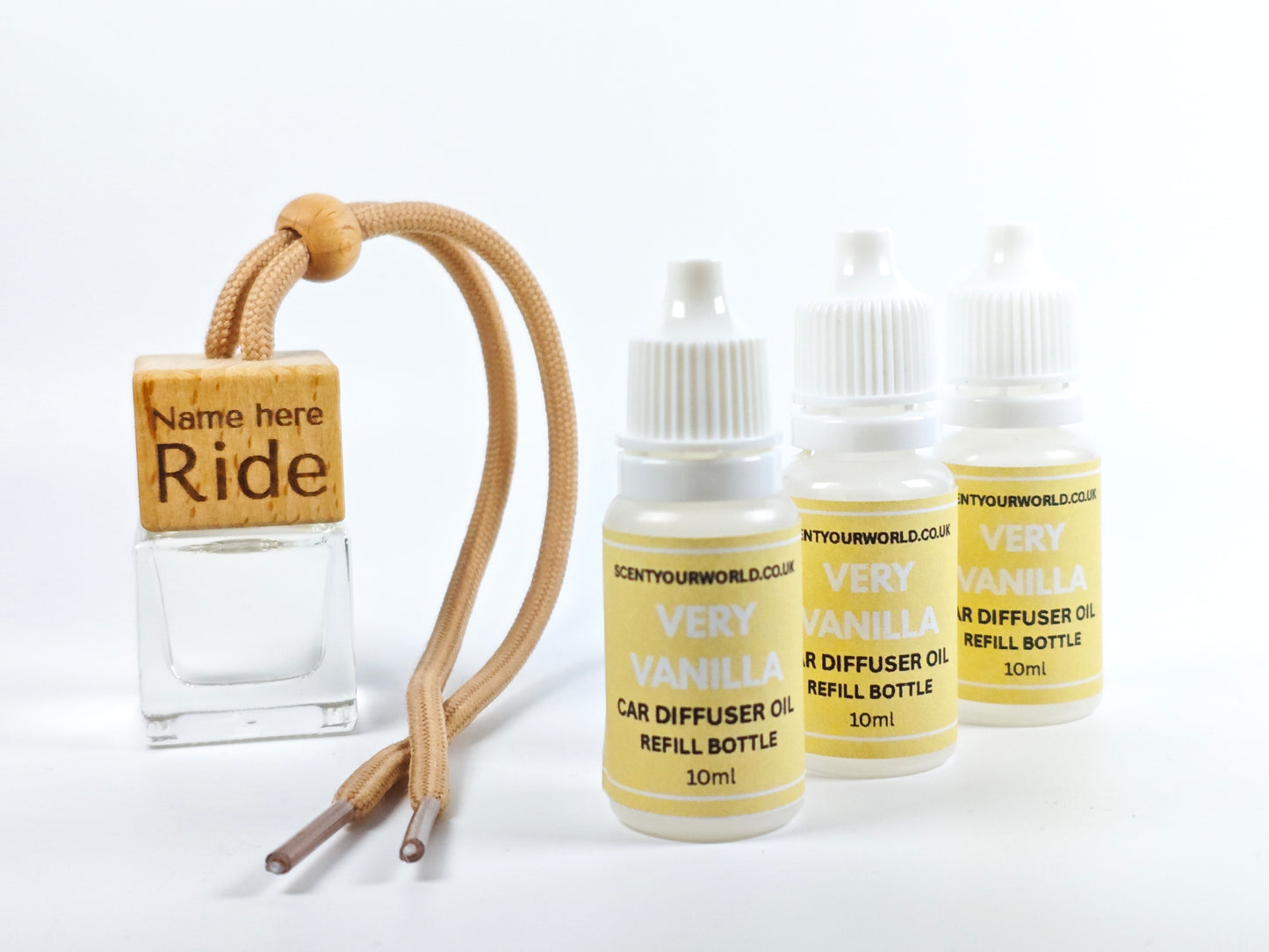 Personalised refillable car diffuser - Very vanilla