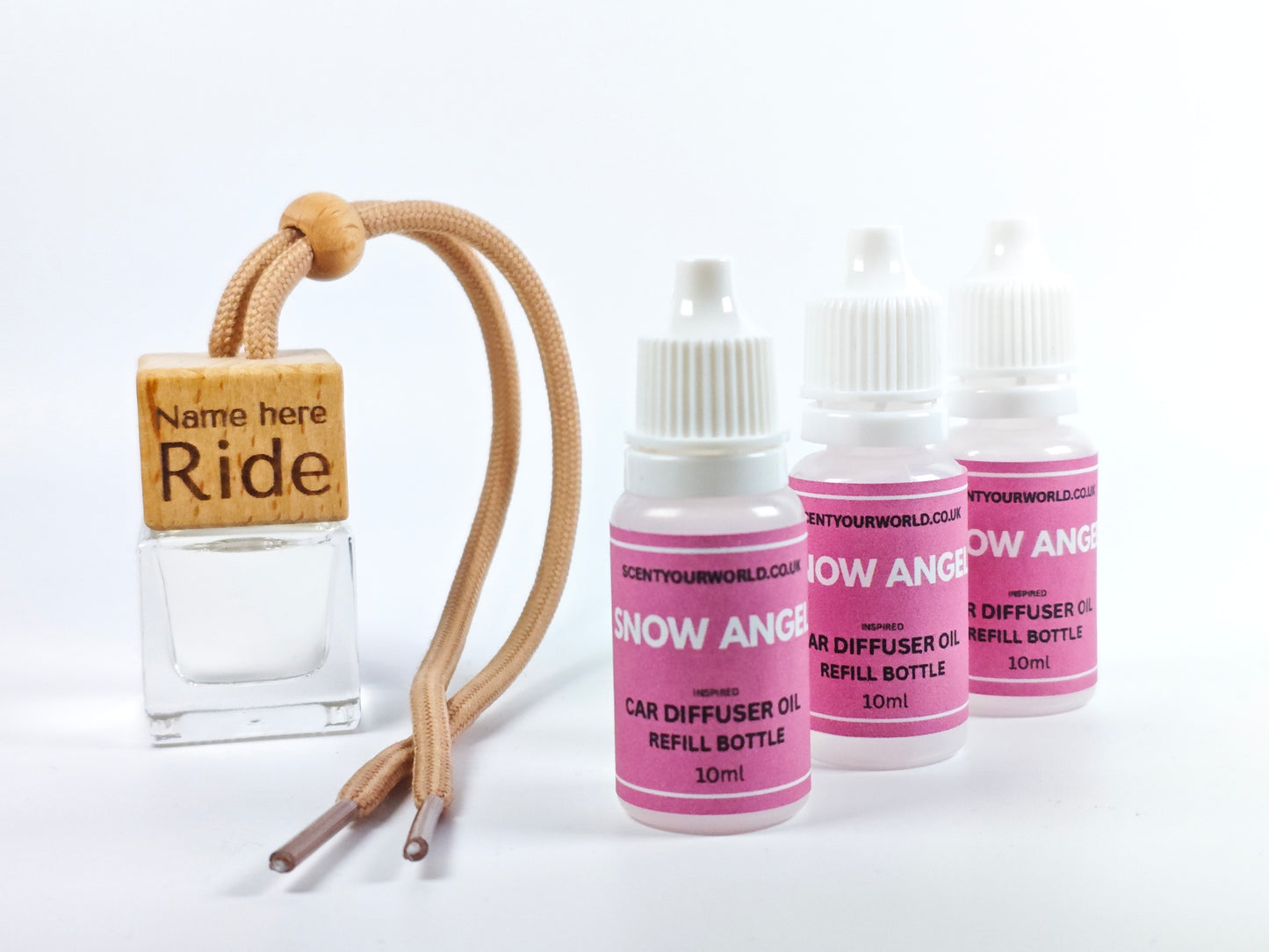 Personalised refillable car diffuser - Snow angel - Inspired scent