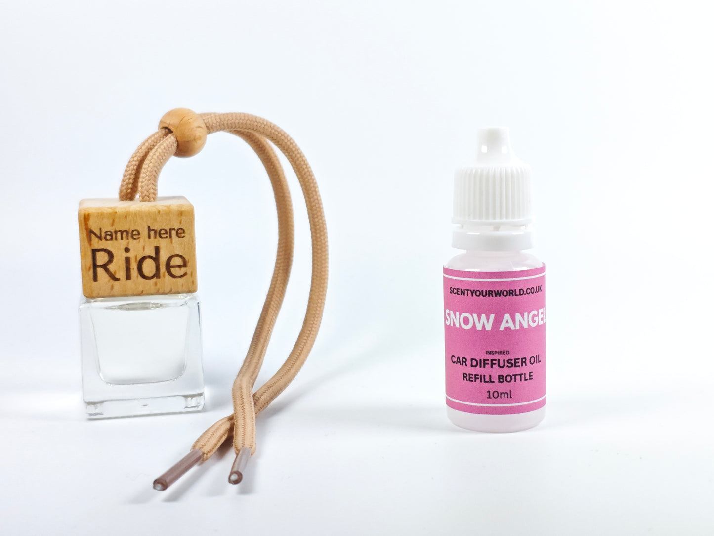 Personalised refillable car diffuser - Snow angel - Inspired scent