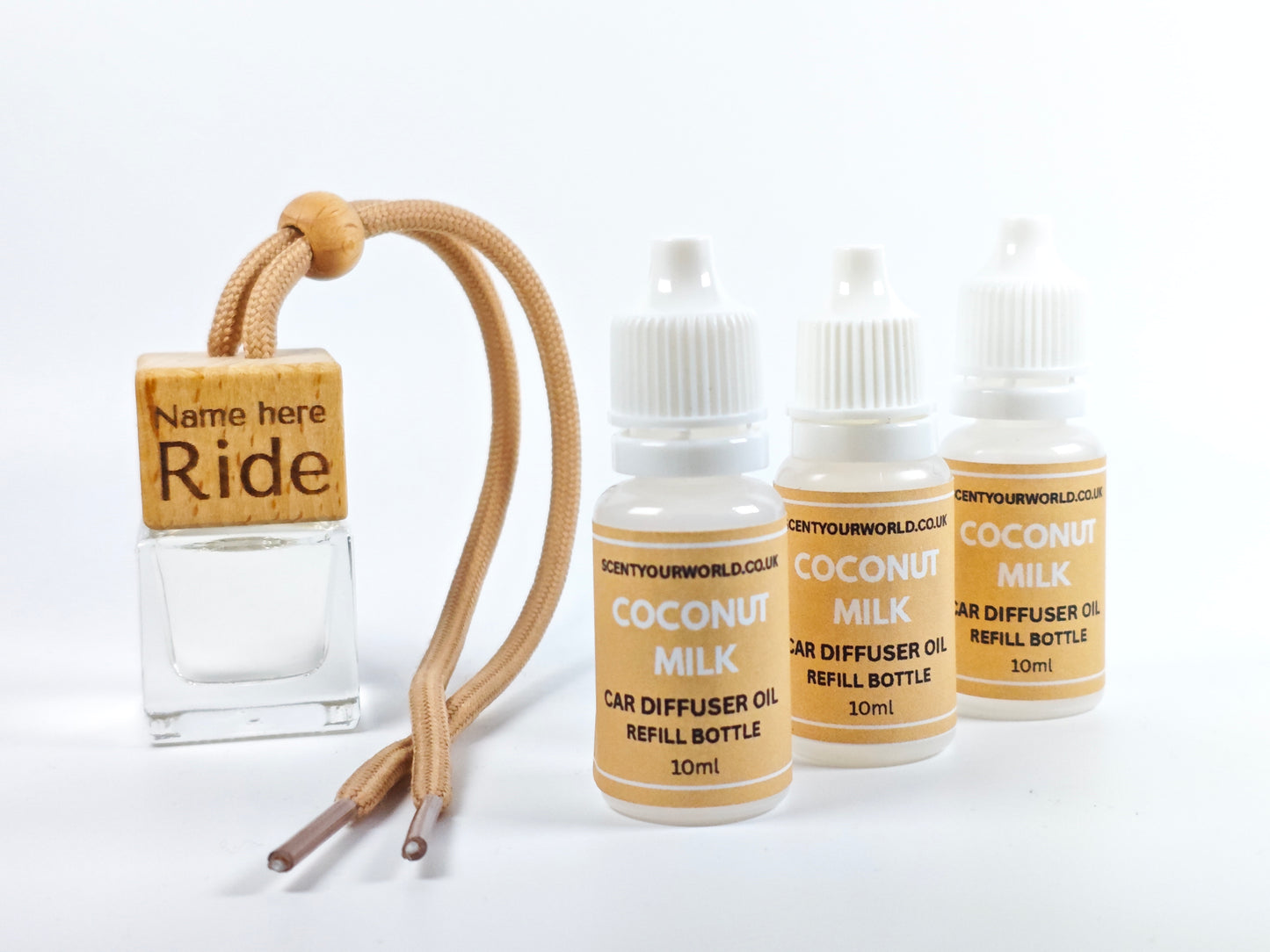 Personalised refillable car diffuser - Coconut milk