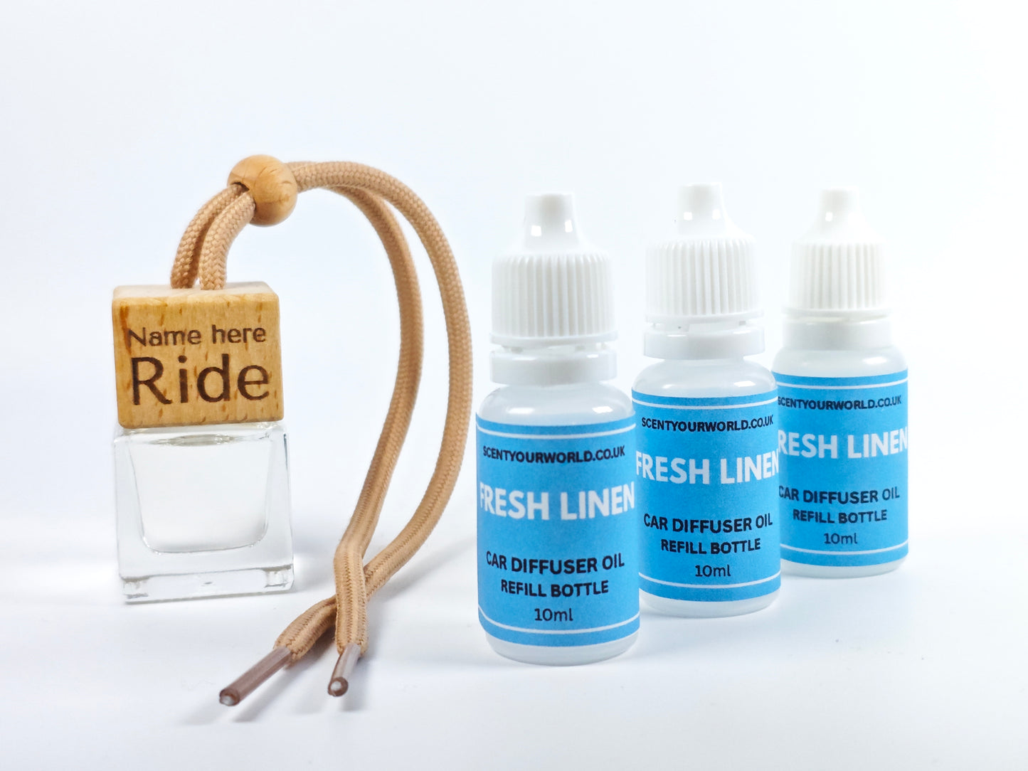 Personalised refillable car diffuser - Fresh linen