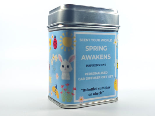 Personalised car diffuser gift set - Spring awakens - Inspired scent