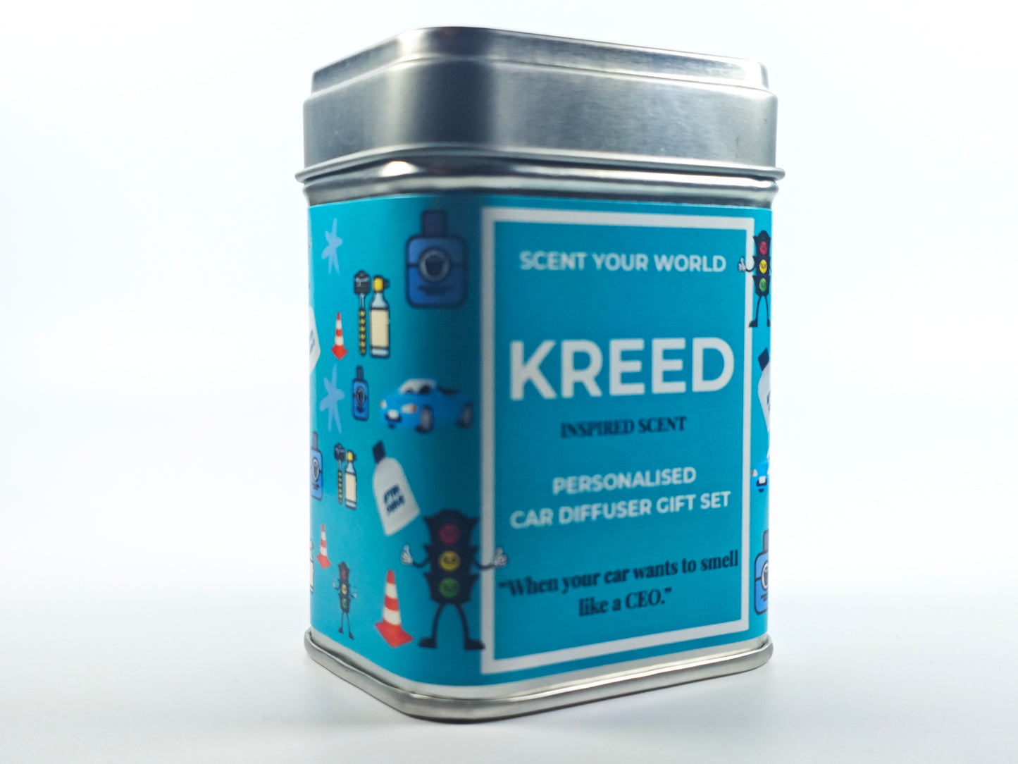 Personalised car diffuser gift set - Kreed - Inspired scent