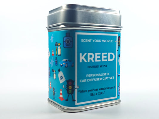 Personalised car diffuser gift set - Kreed - Inspired scent
