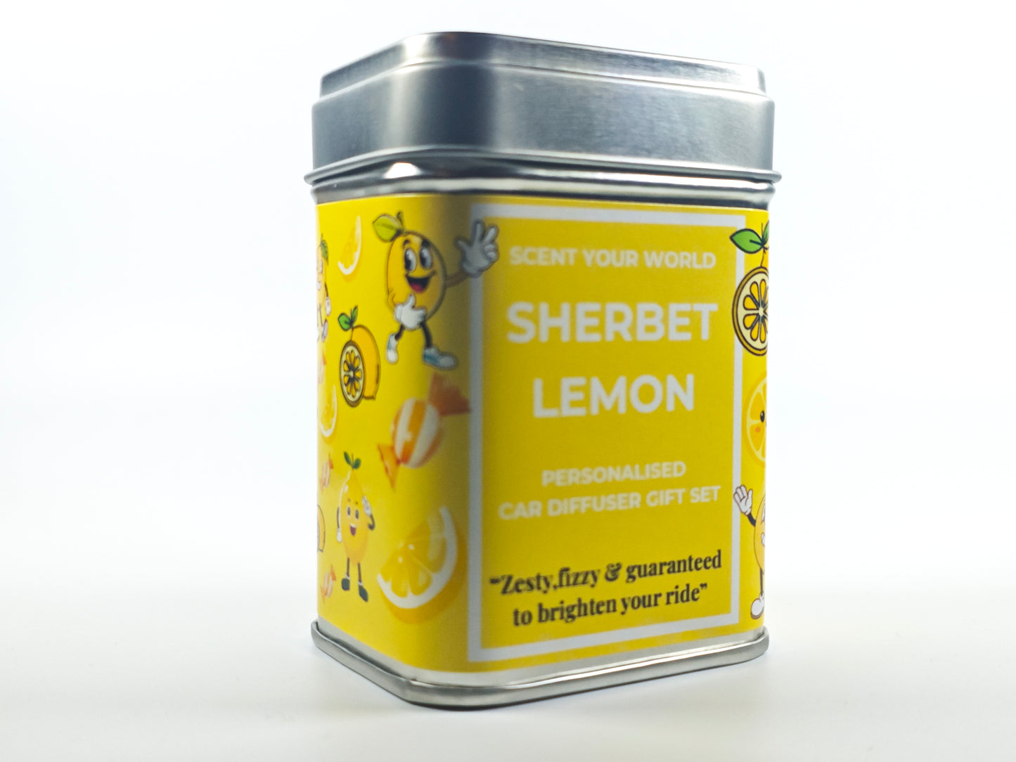 Personalised car diffuser gift set - Sherbet lemon
