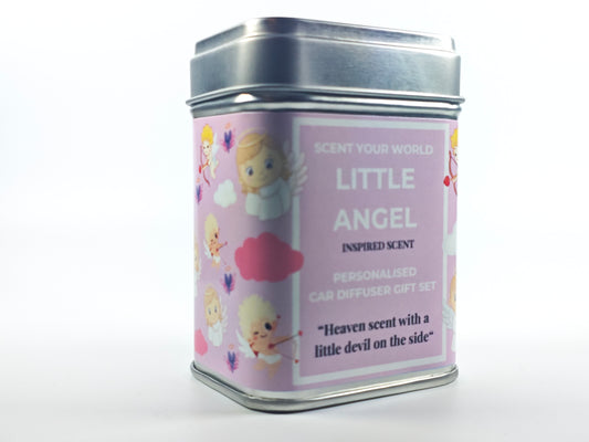 Personalised car diffuser gift set -  Little angel - Inspired scent