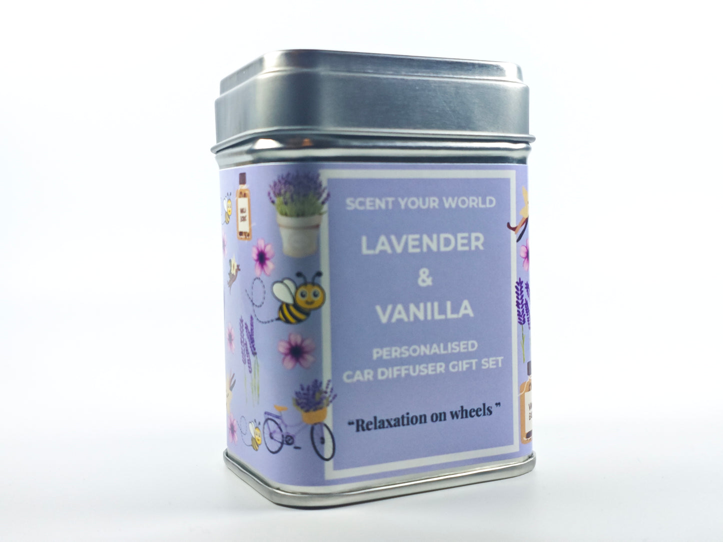 Personalised car diffuser gift set - Lavender & vanilla