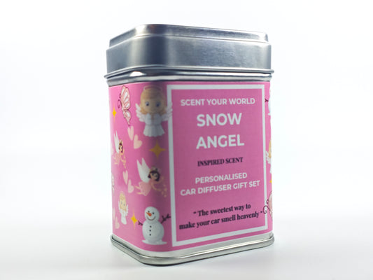 Personalised car diffuser gift set - Snow angel - Inspired scent