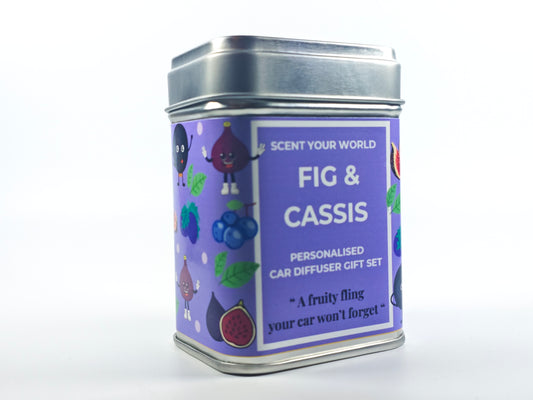 Personalised car diffuser gift set - Fig & cassis