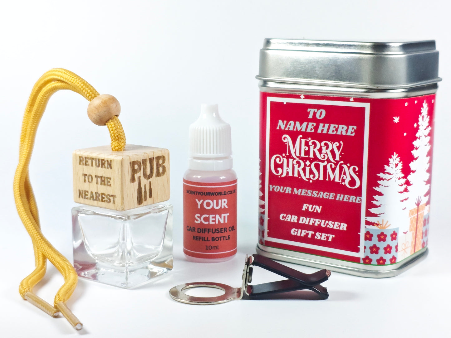 Christmas car diffuser gift set - If lost, return to the nearest pub
