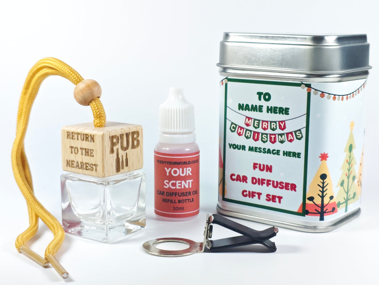 Christmas car diffuser gift set - If lost, return to the nearest pub
