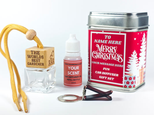 Christmas car diffuser gift set - World's best gardener