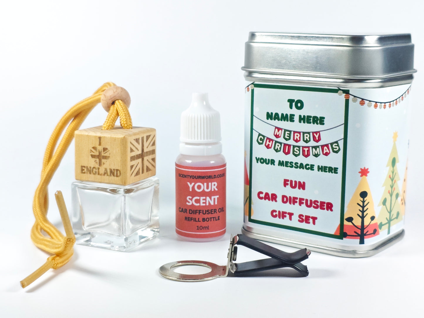 Christmas car diffuser gift set - I love england
