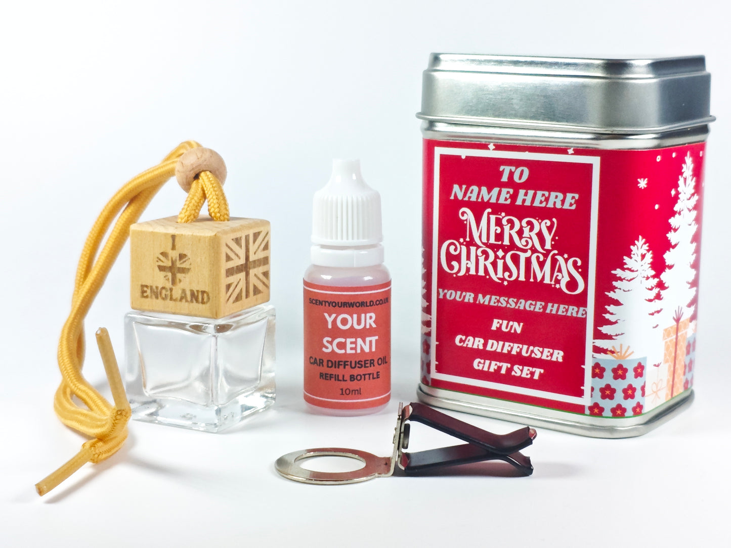Christmas car diffuser gift set - I love england
