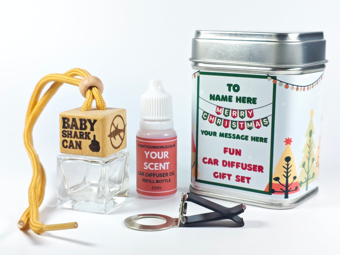 Christmas car diffuser gift set - Baby shark can...