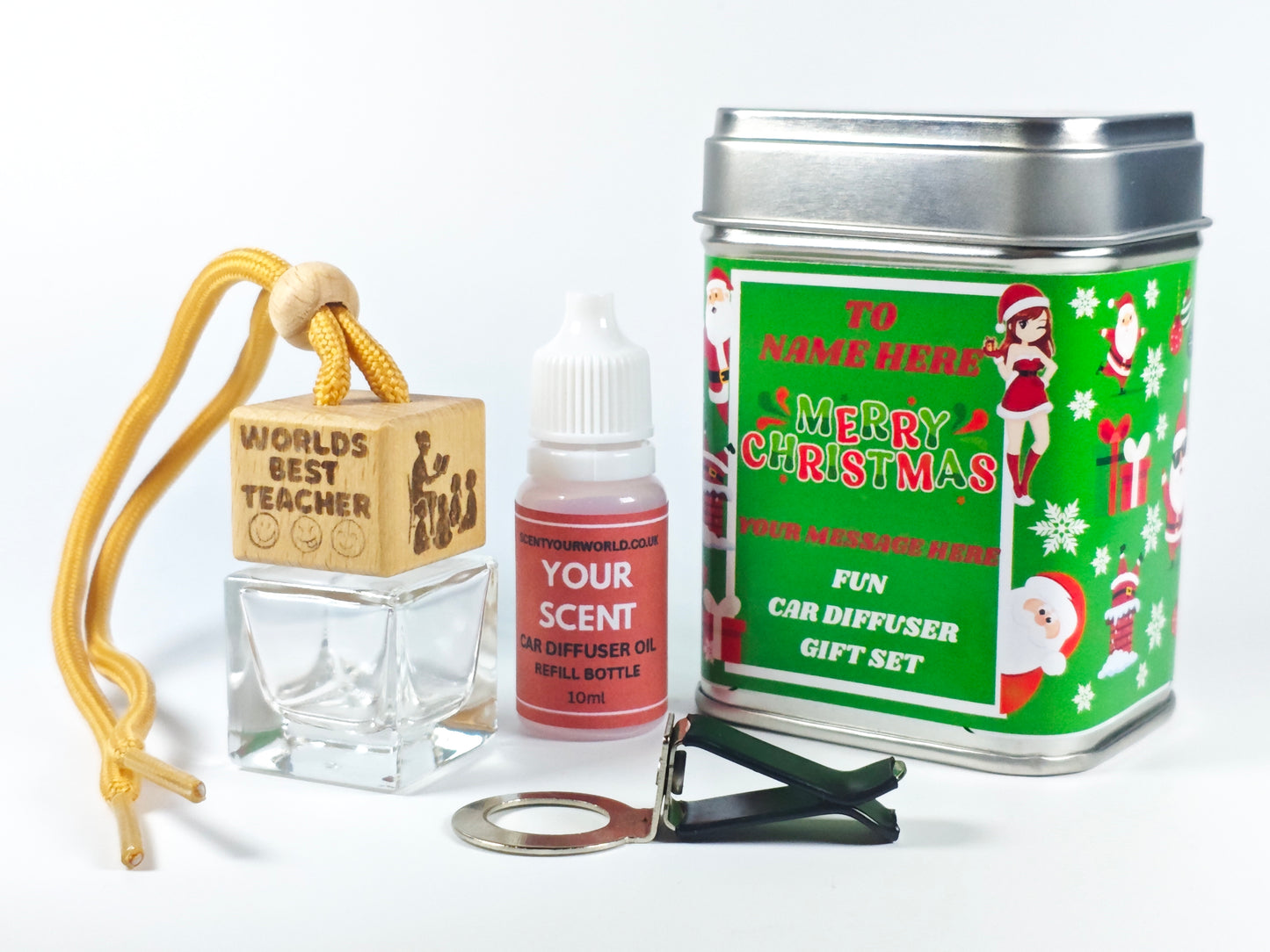Christmas car diffuser gift set - World's best teacher