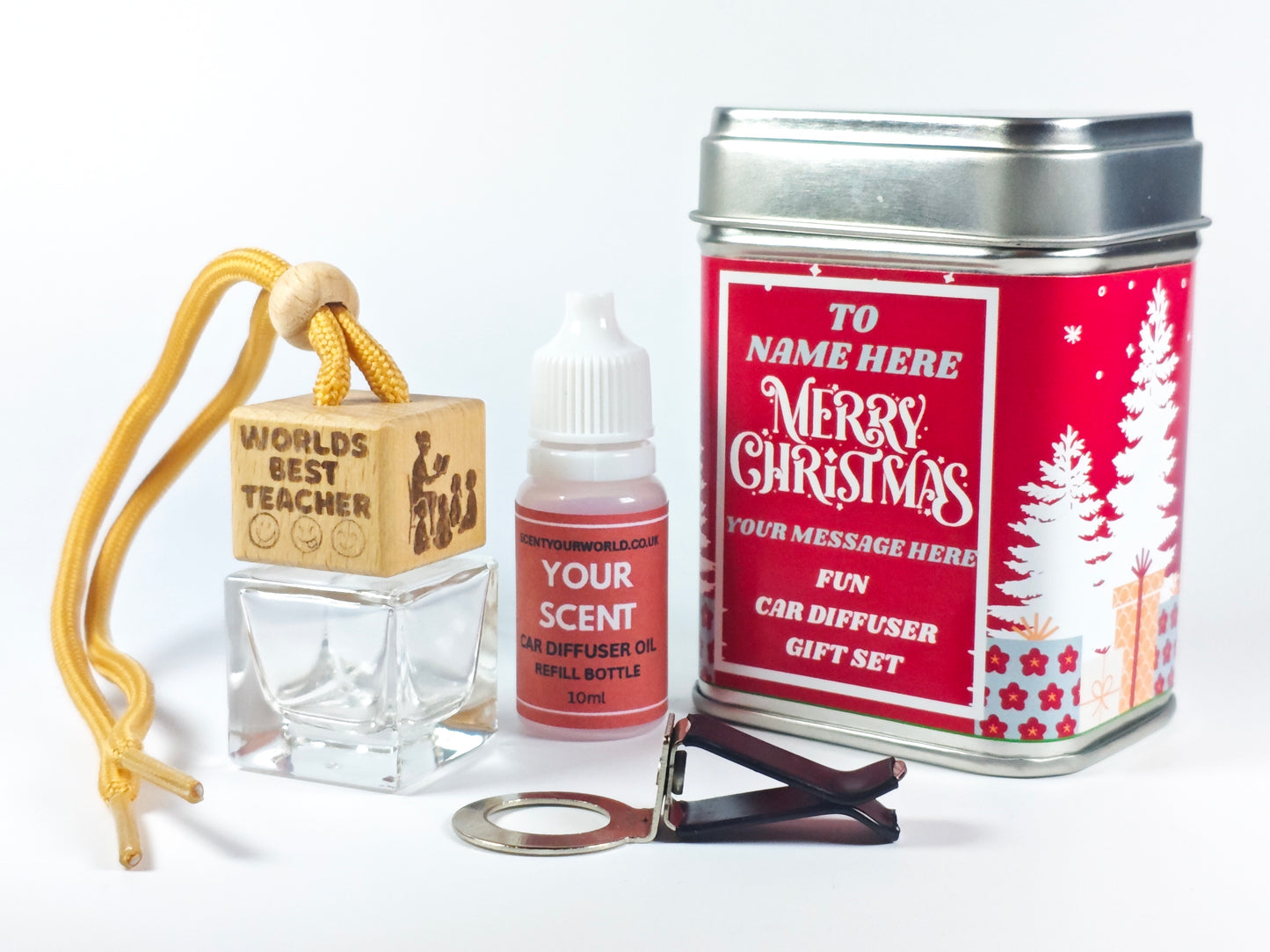 Christmas car diffuser gift set - World's best teacher