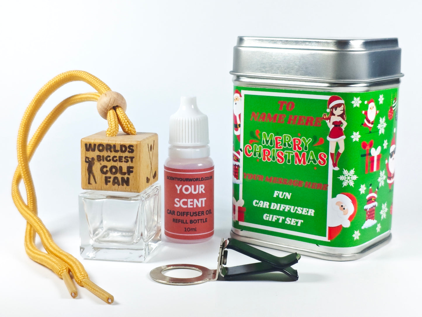 Christmas car diffuser gift set - World's biggest golf fan