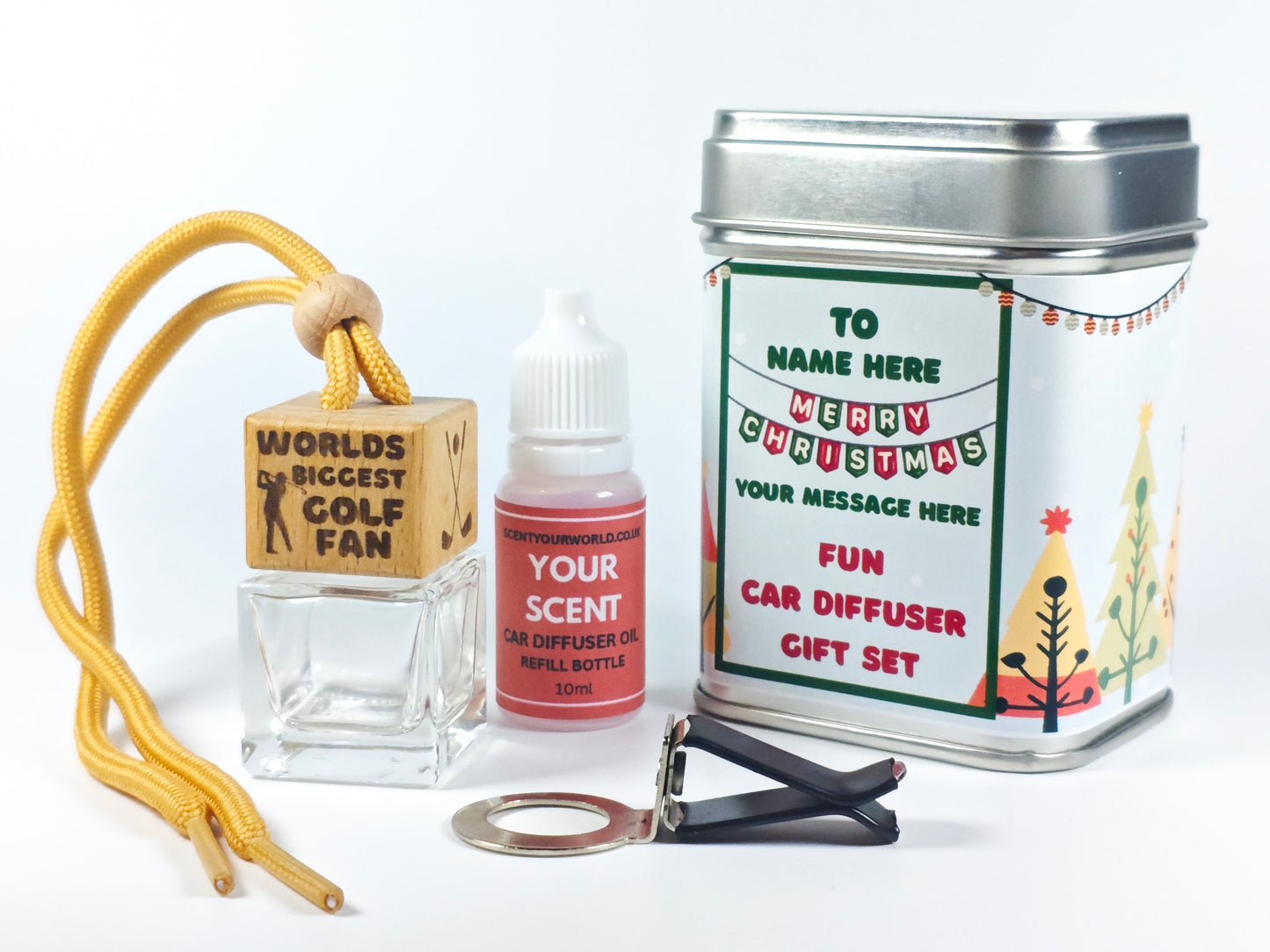 Christmas car diffuser gift set - World's biggest golf fan