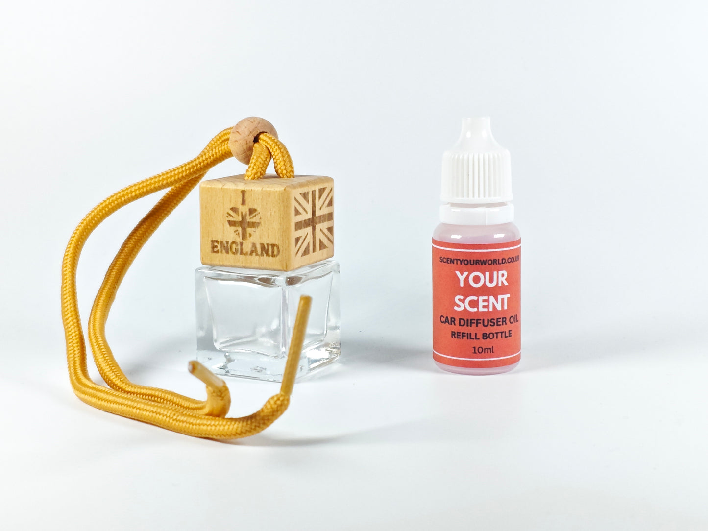 Fun refillable car diffuser - I love england