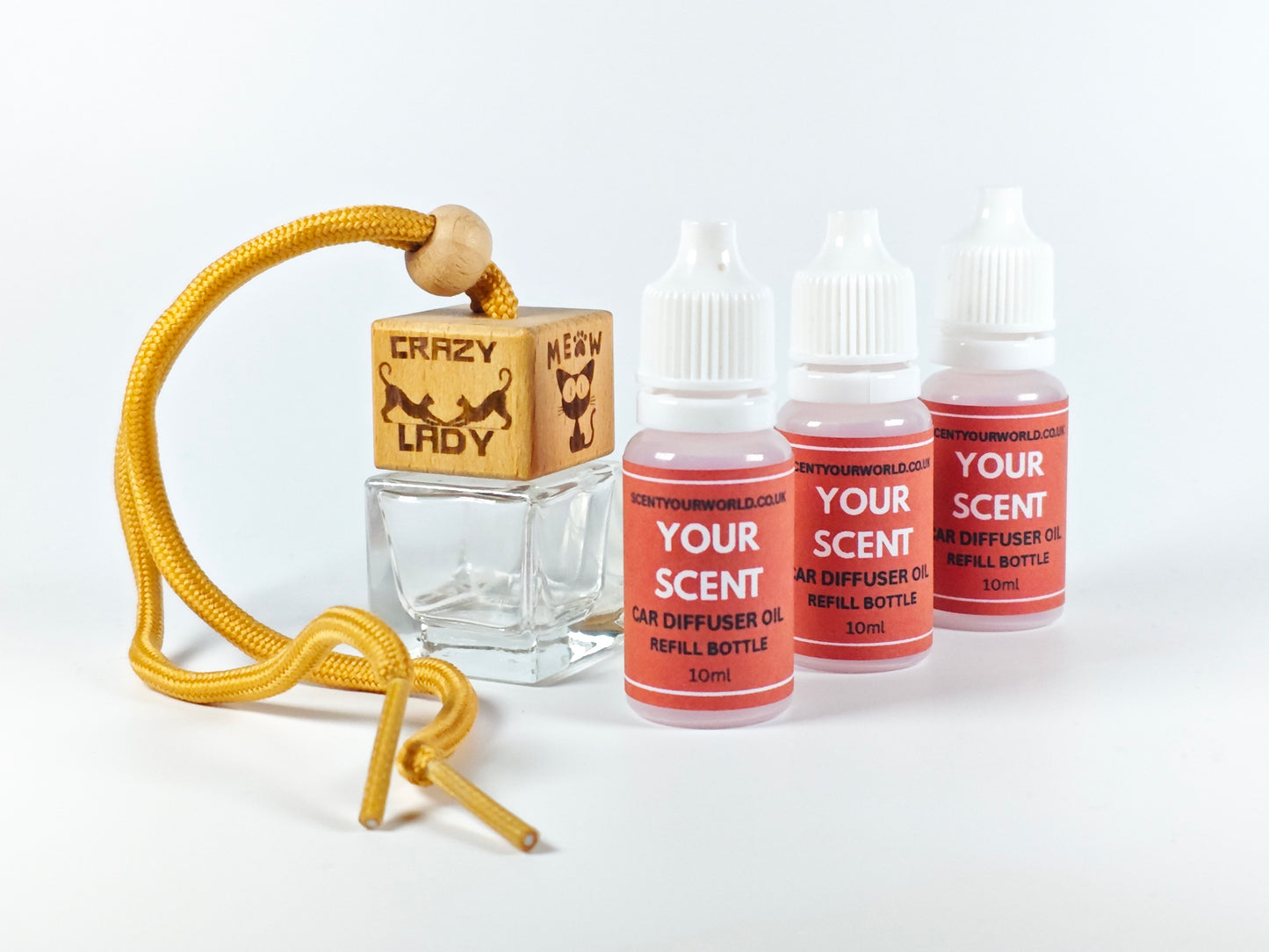 Fun refillable car diffuser - Crazy cat lady