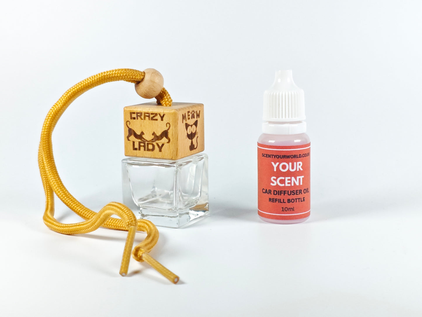 Fun refillable car diffuser - Crazy cat lady