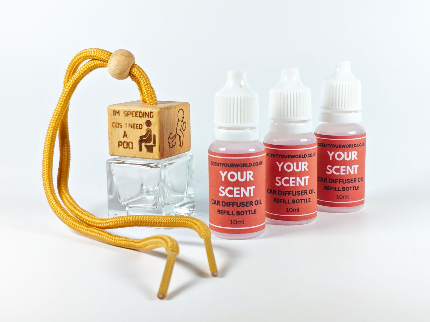 Fun refillable car diffuser - I'm speeding cos I need a poo
