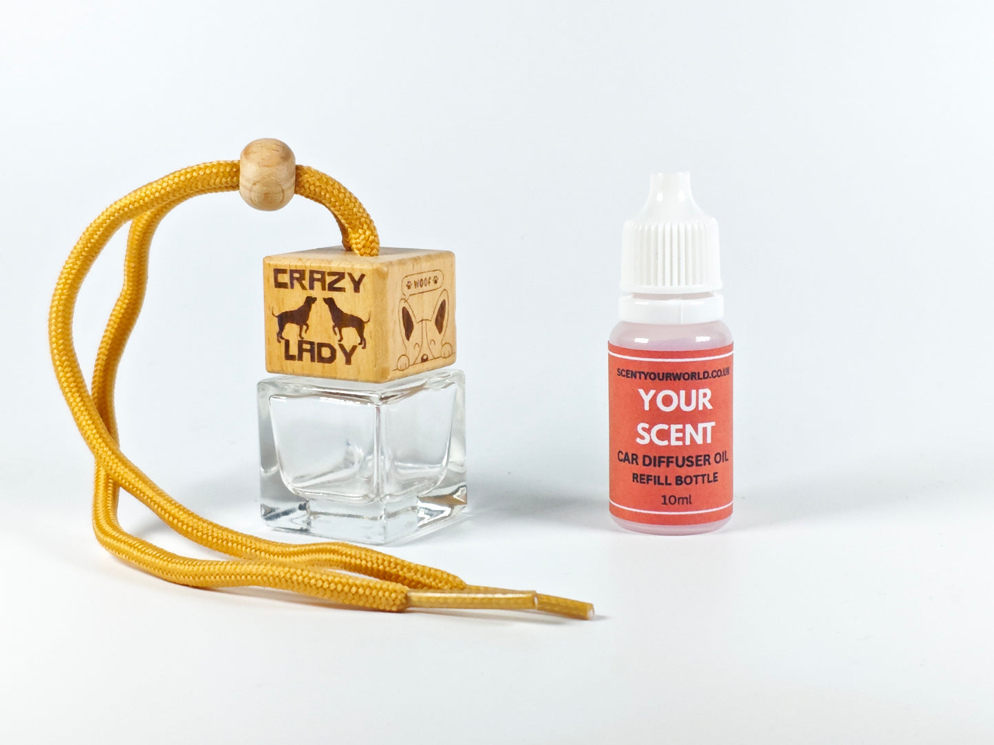 Fun refillable car diffuser - Crazy dog lady