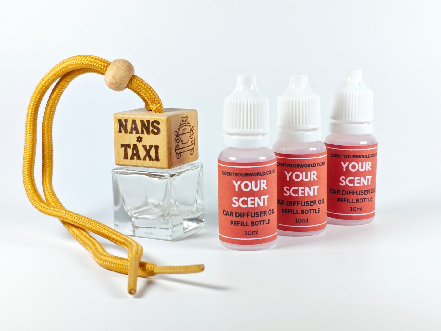 Fun refillable car diffuser - Nan's taxi