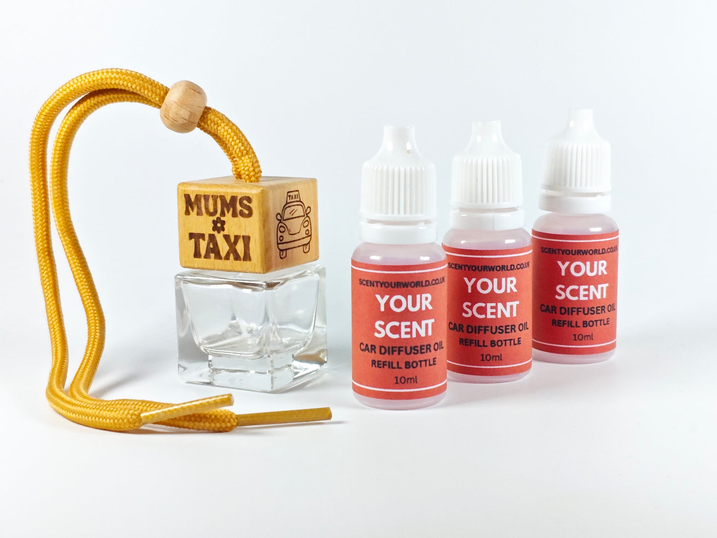 Fun refillable car diffuser - Mum's taxi