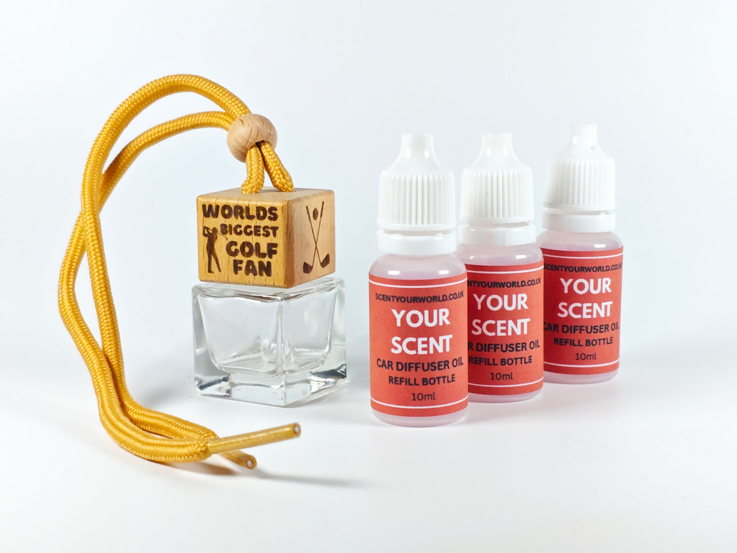 Fun refillable car diffuser - World's biggest golf fan