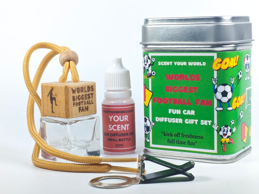 Fun car diffuser gift set - World's biggest football fan