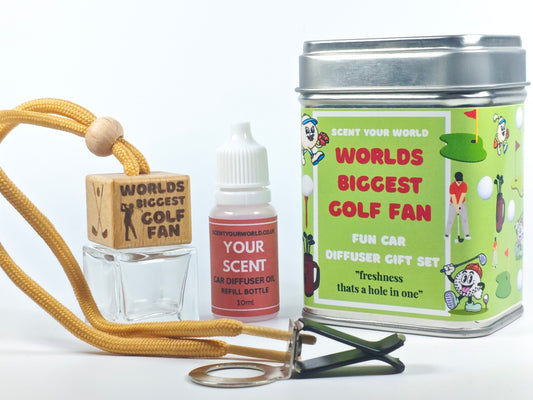 Fun car diffuser gift set - World's biggest golf fan