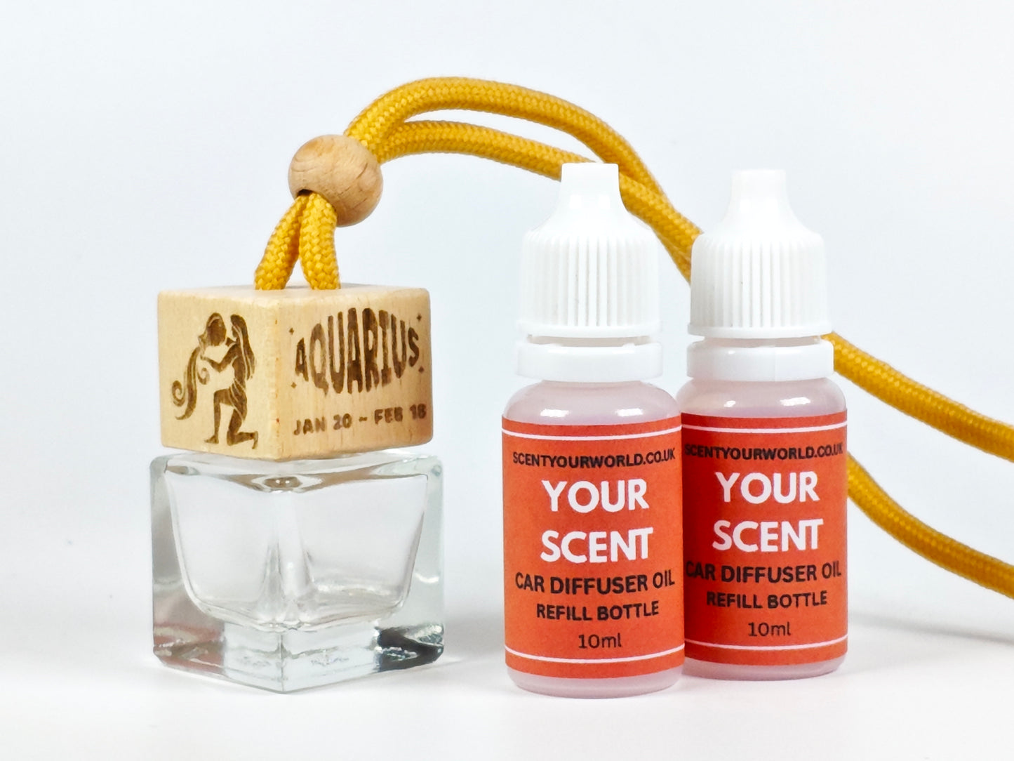 Aquarius - Zodiac - Refillable car diffuser
