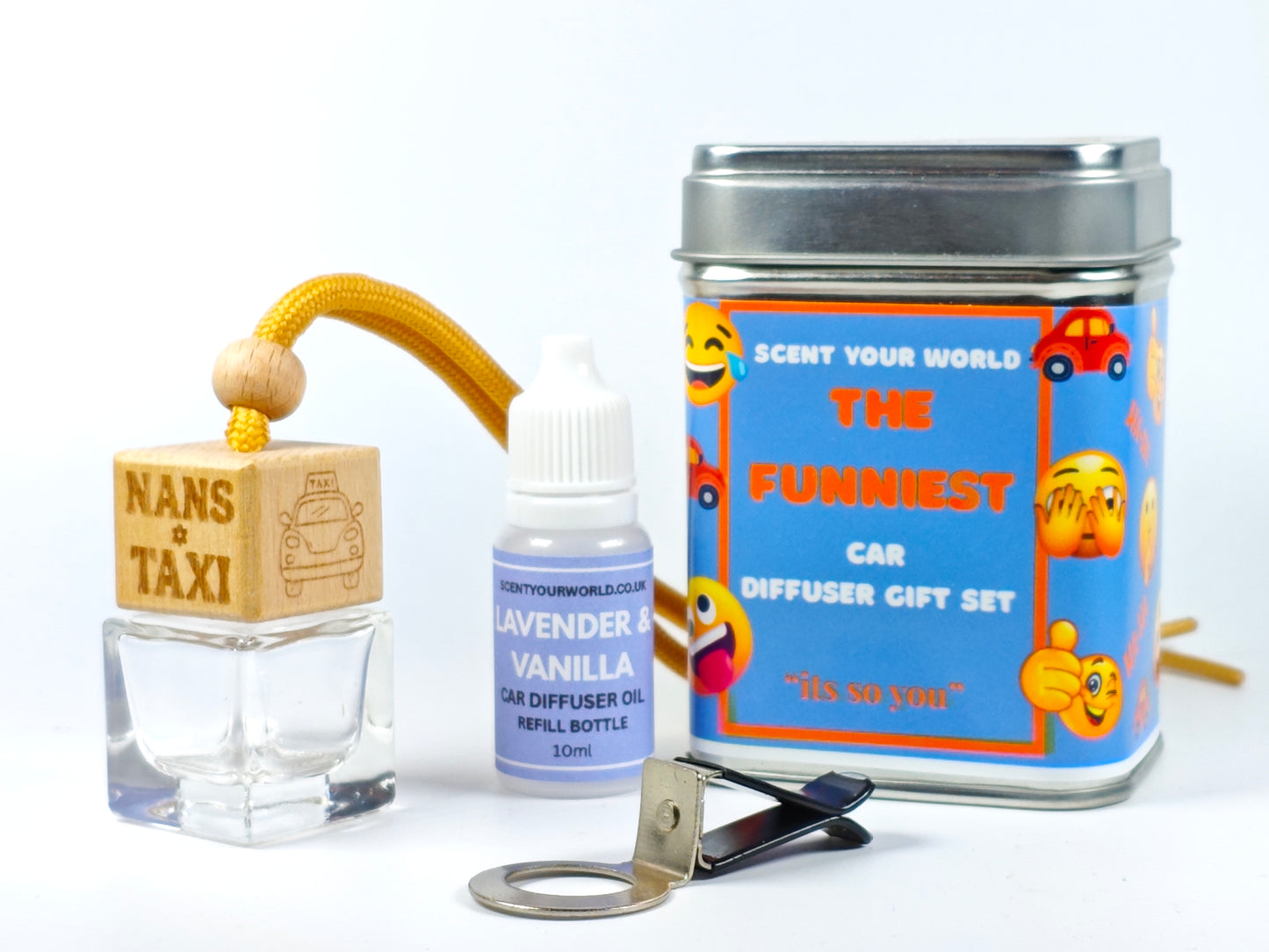 Fun refillable car diffuser - Nan's taxi