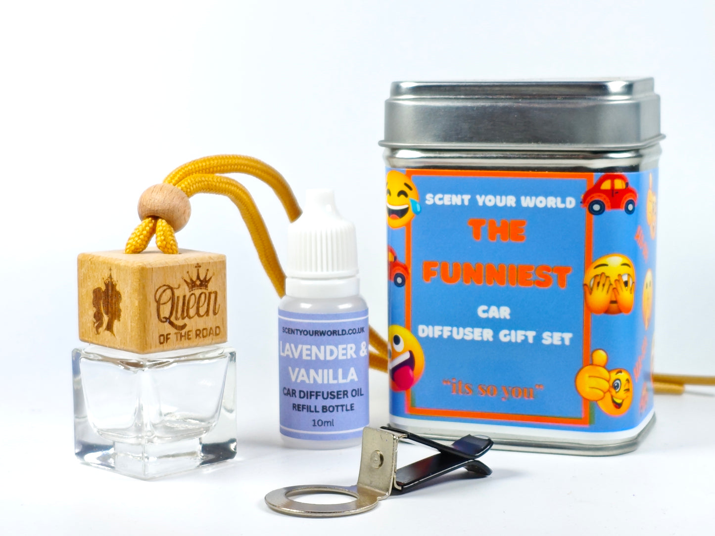 Fun refillable car diffuser - Queen of the road