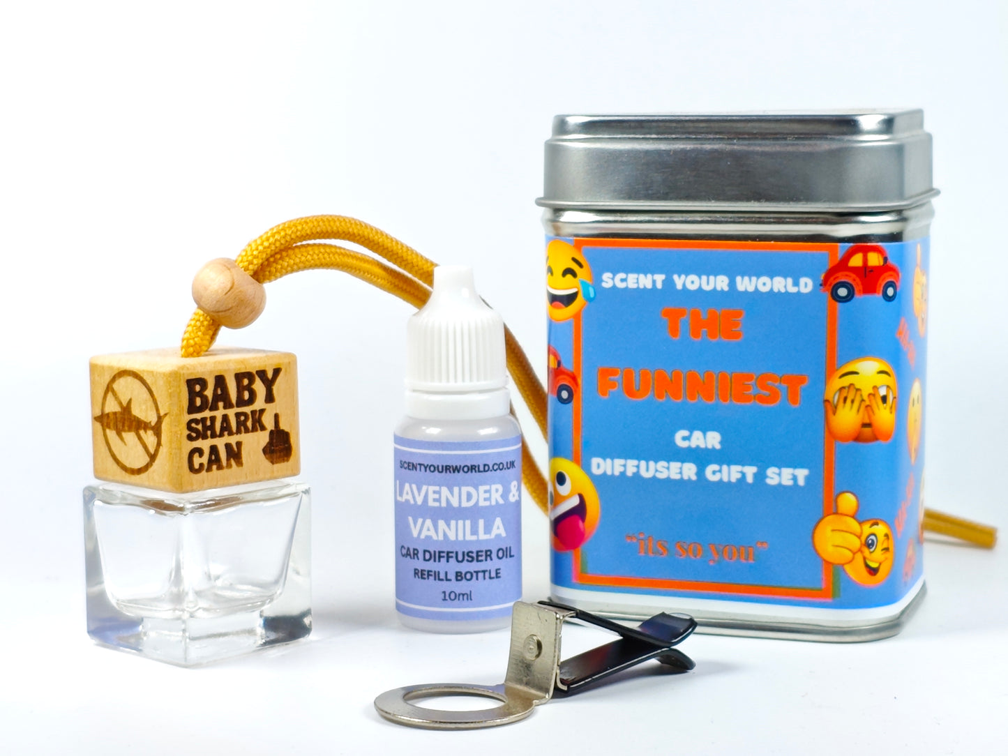 Fun refillable car diffuser - Baby shark can...