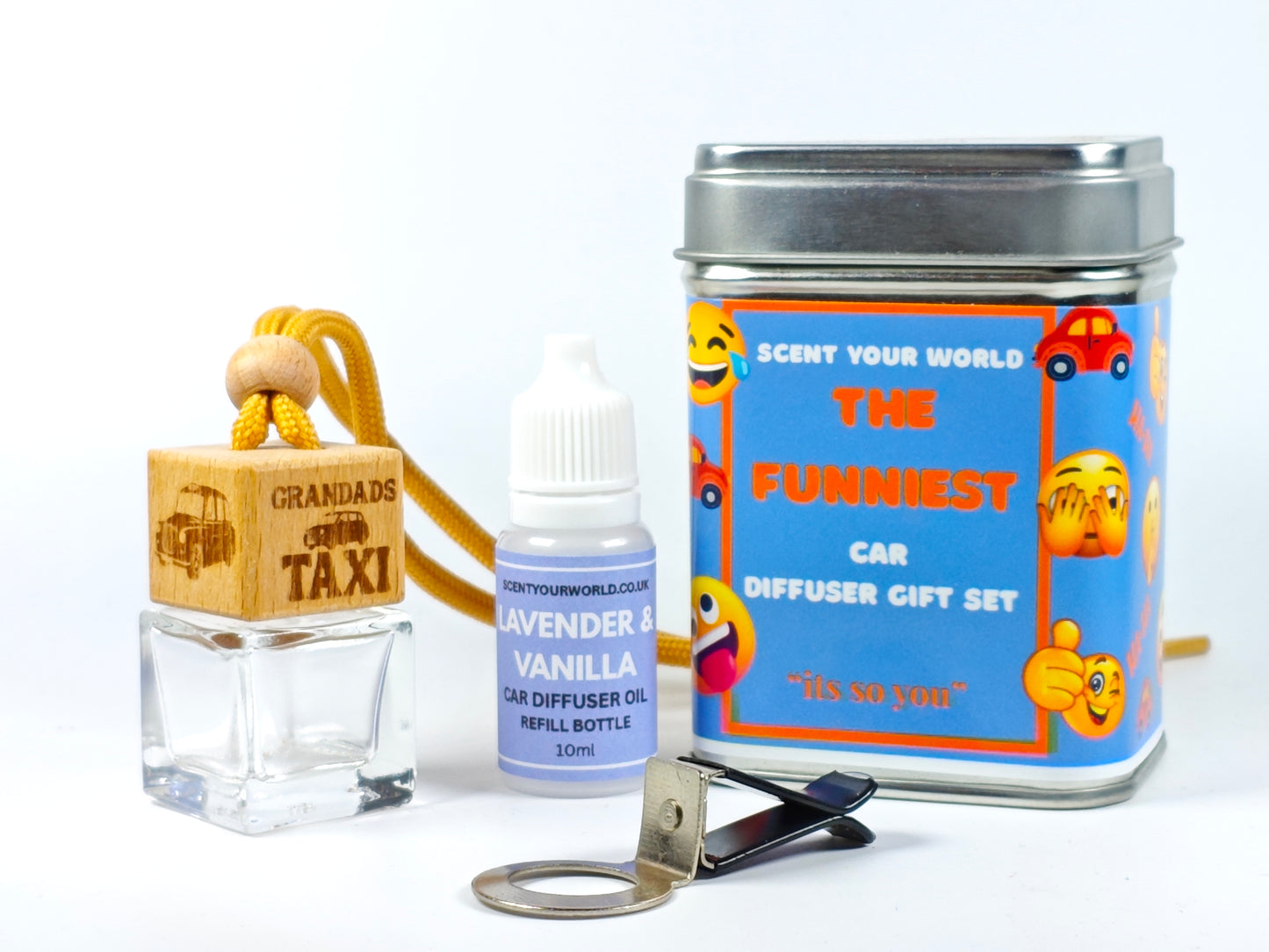 Fun refillable car diffuser - Grandad's taxi