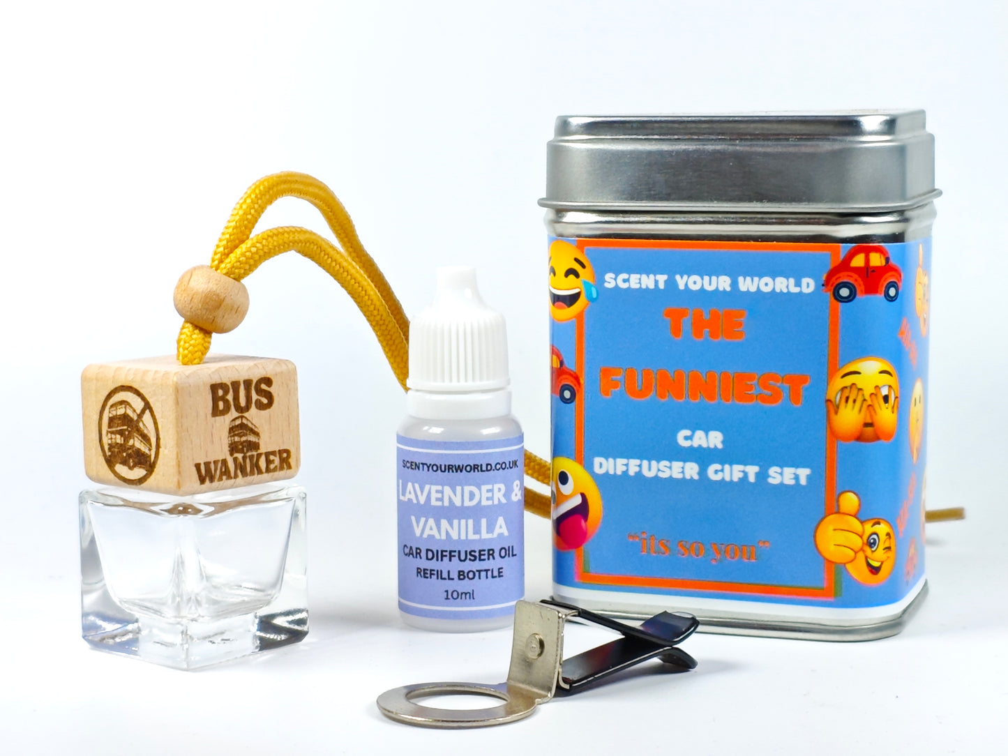 Fun refillable car diffuser - Bus wanker