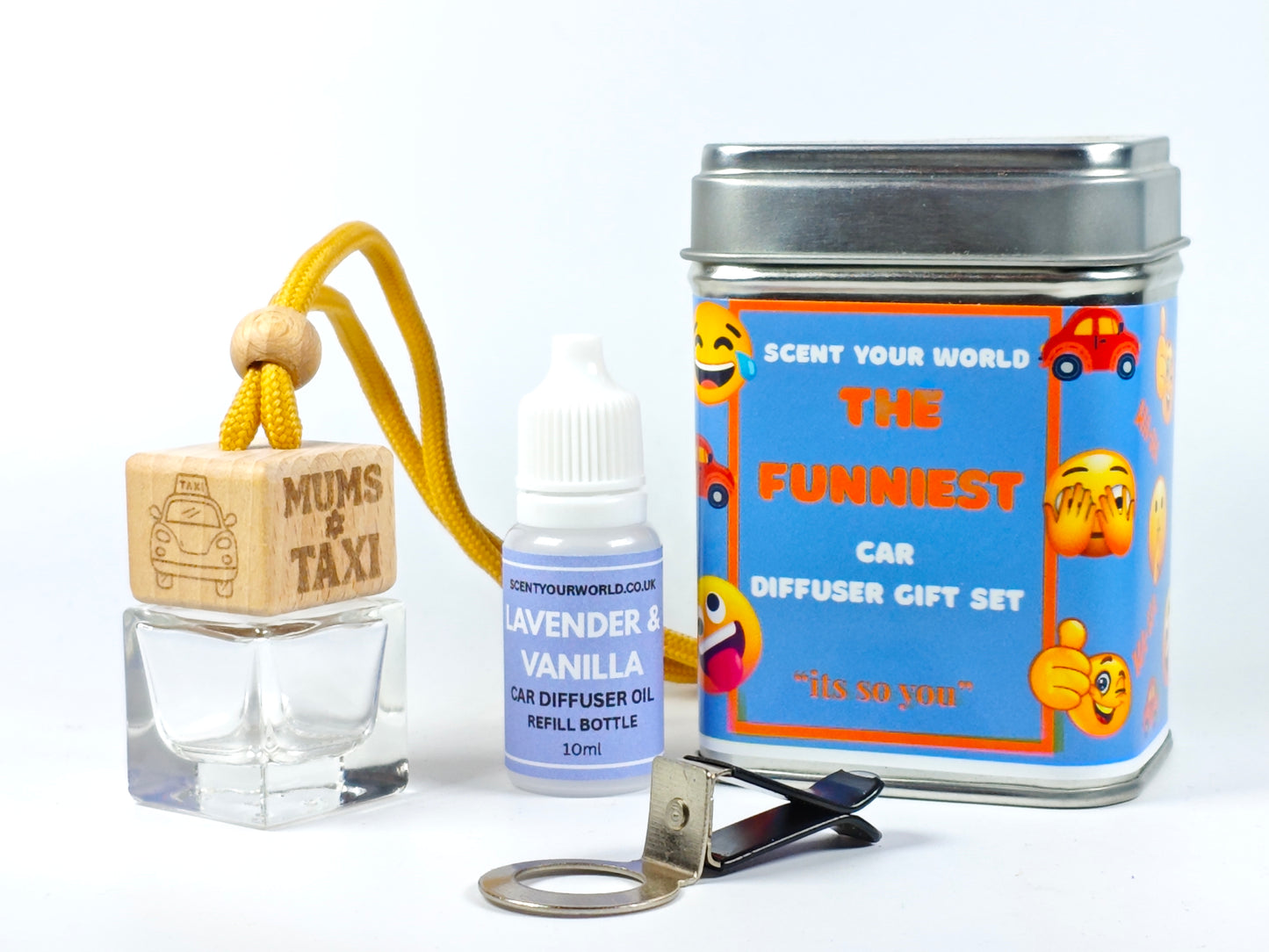 Fun refillable car diffuser - Mum's taxi