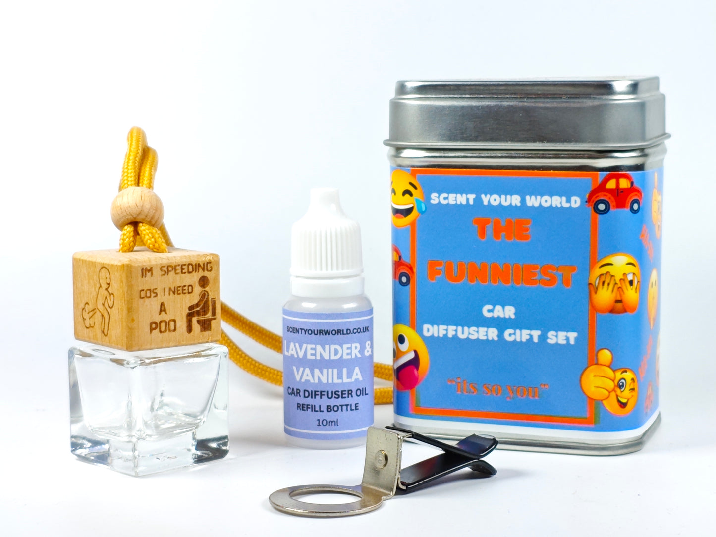 Fun refillable car diffuser - I'm speeding cos I need a poo
