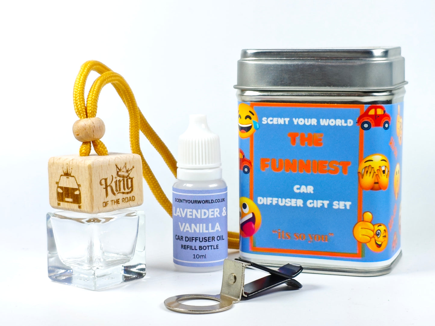 Fun refillable car diffuser - King of the road