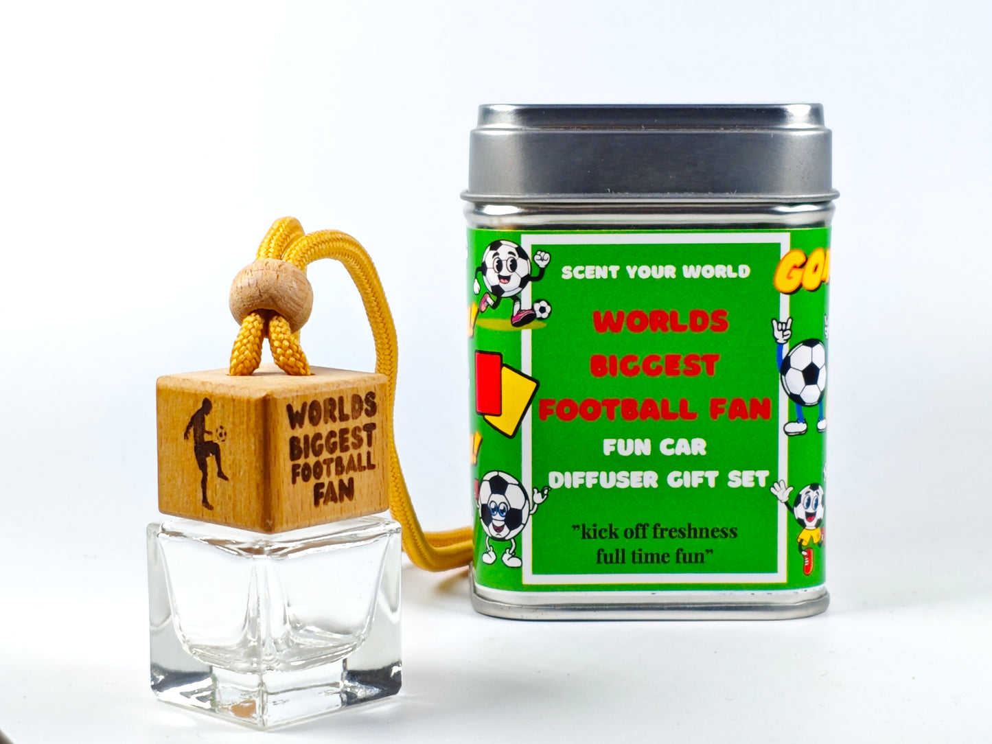 Fun refillable car diffuser - World's biggest football fan