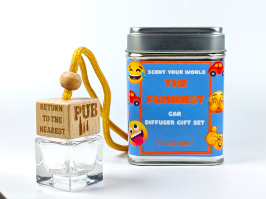 Fun refillable car diffuser - If lost, return to the nearest pub
