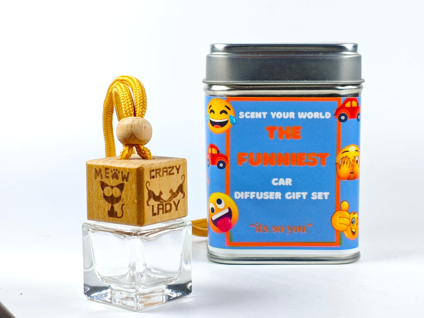 Fun refillable car diffuser - Crazy cat lady